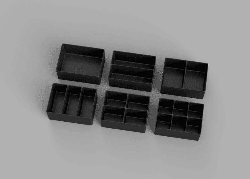 Storage trays for the Harbor Freight Medium Portable Parts Storage Case 3D model preview