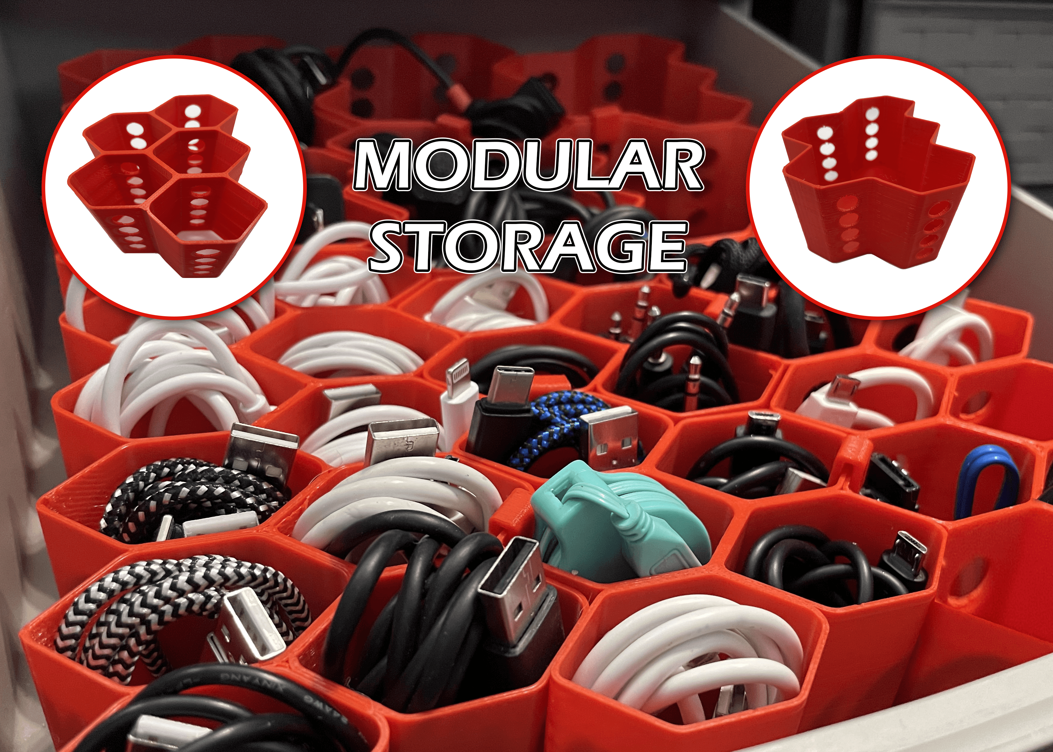 Modular Drawer Cable Gems 3D model preview