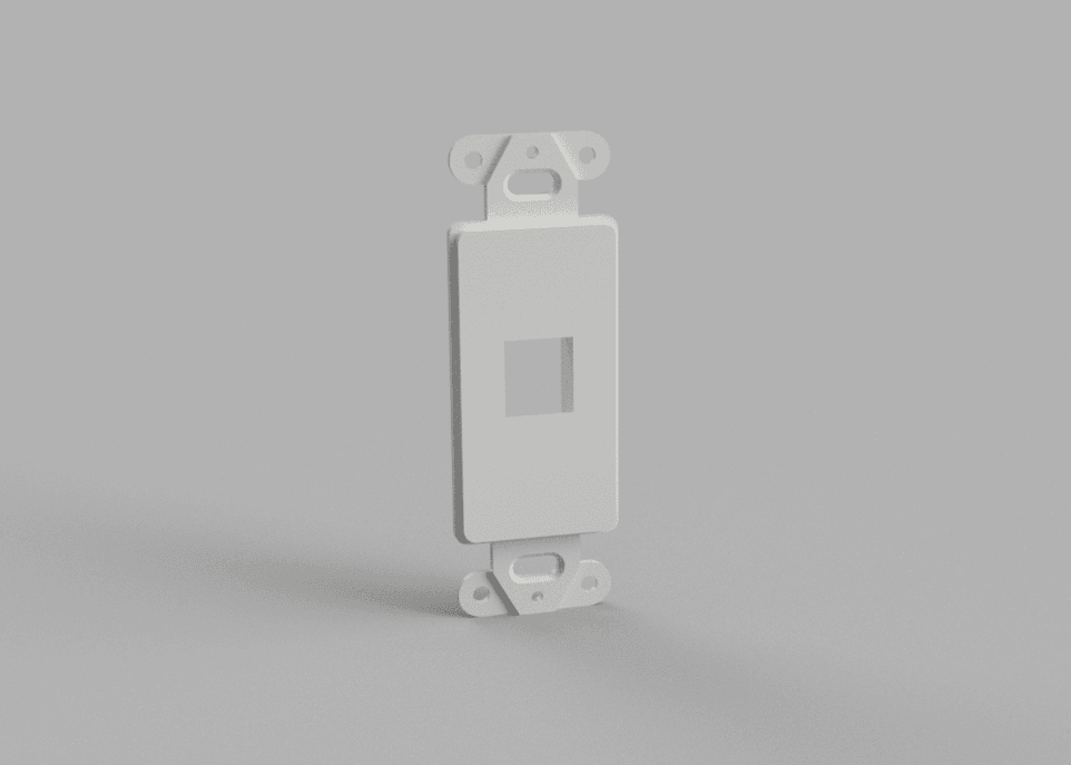 Decora Keystone Port and Blank 3D model preview