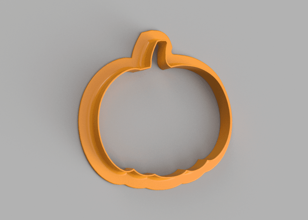 Halloween Pumpkin Cookie Cutter 3D model preview