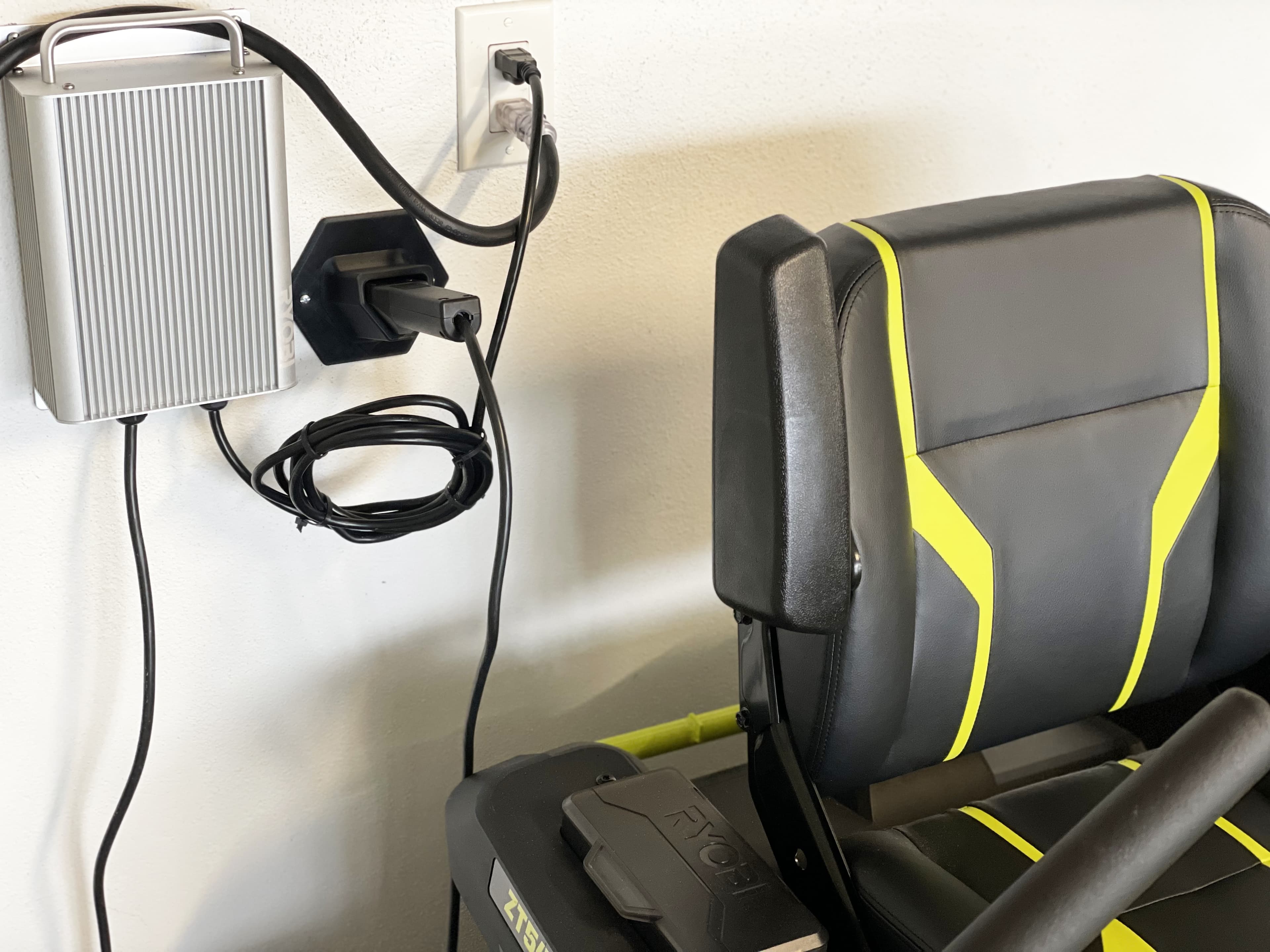 Ryobi 48v Mower Charger Cable Mount 3D model preview