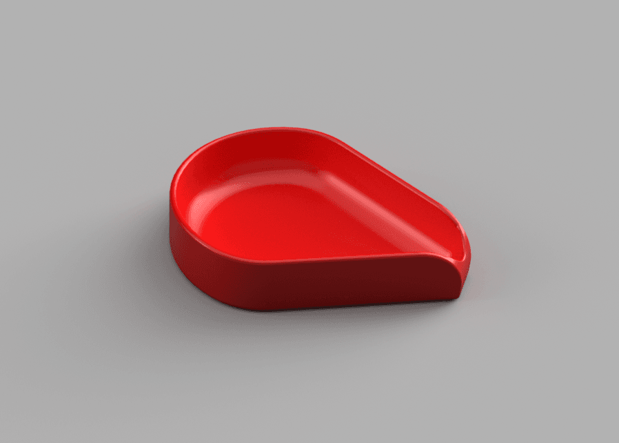 Minimalist Spoon Holder/Rest 3D model preview