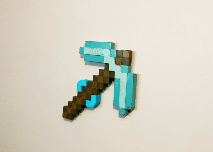 Wall Mount for Minecraft Pickaxe 3D model preview
