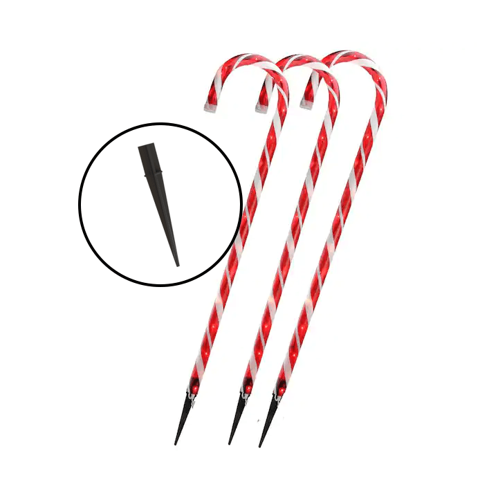 Candy Cane Light Stake 3D model preview