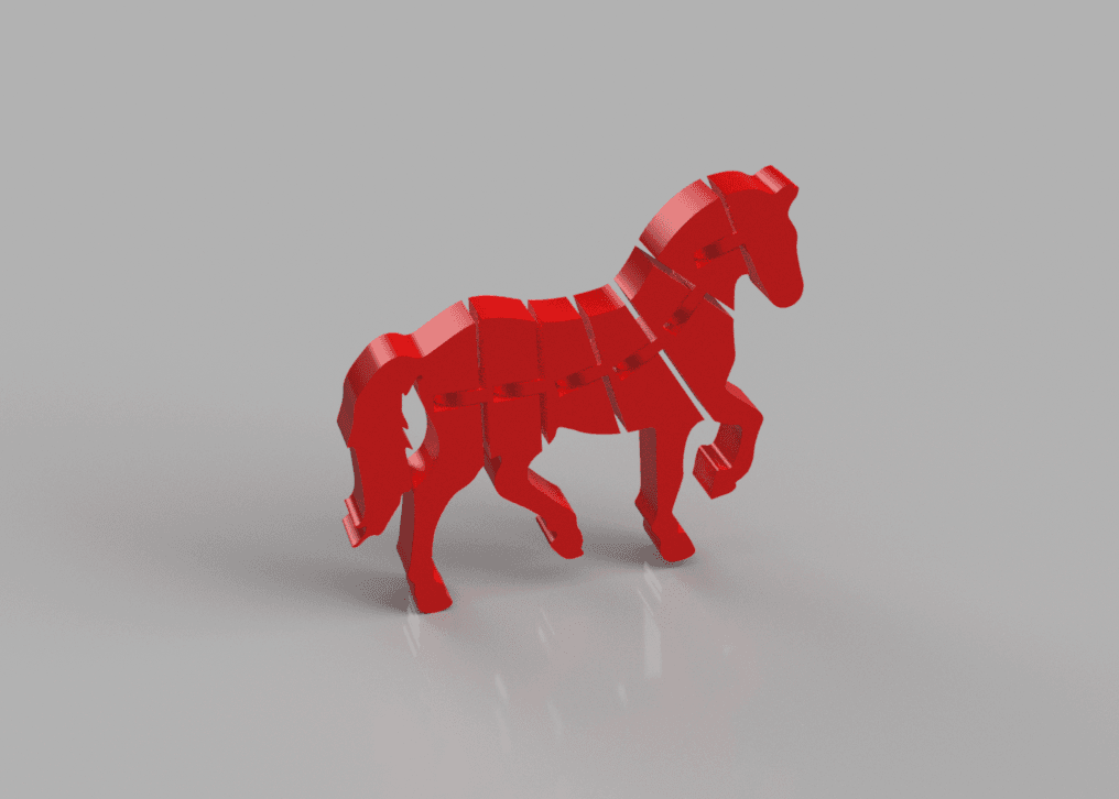 Flexi Horse with Strong Links 3D model preview