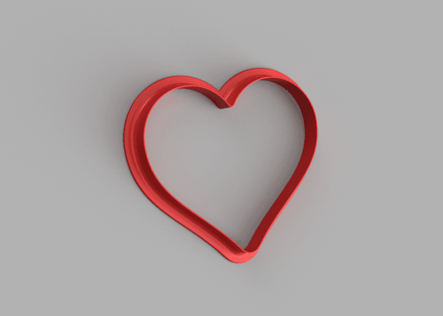 Heart Shaped Cookie Cutter 3D model preview