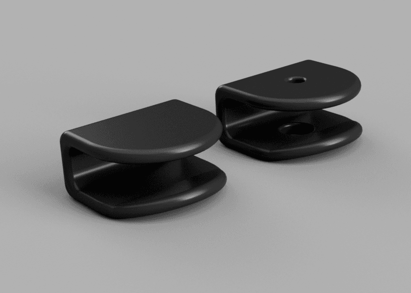 Under Desk Sunglasses Hook/Holder 3D model preview