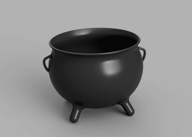 Witch Cauldron Candy Dish 3D model preview