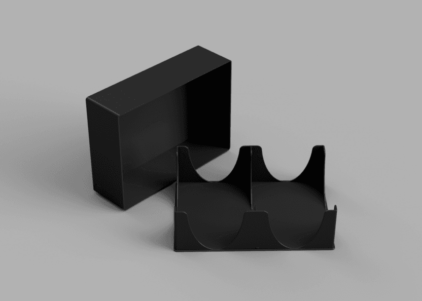 Side by Side Index Card Holder 3D model preview