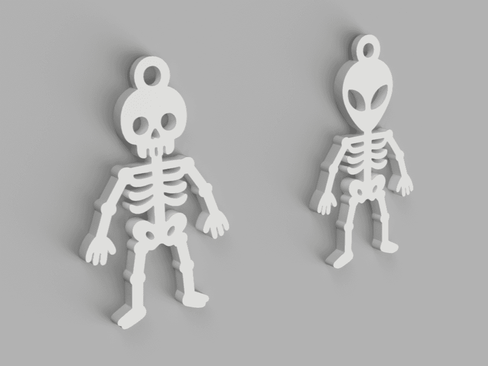 Skeleton Keychain/Alien Skeleton Keychain 3D model preview