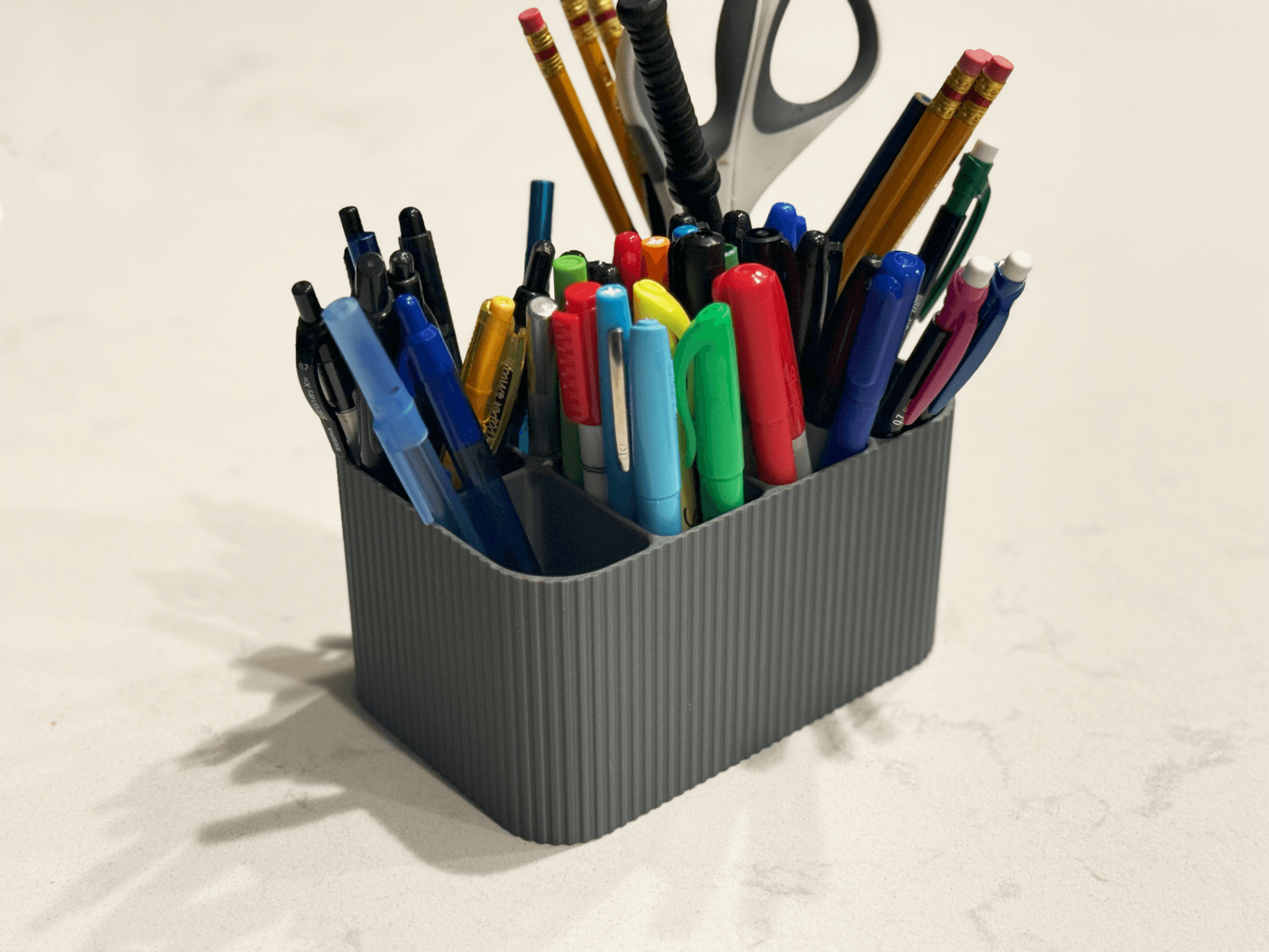 8 Slot Pencil Holder 3D model preview