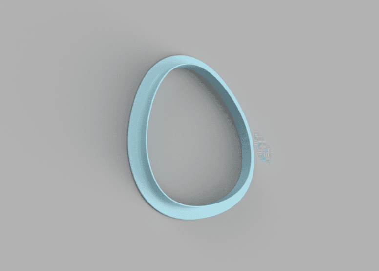 Easter Egg Cookie Cutter 3D model preview