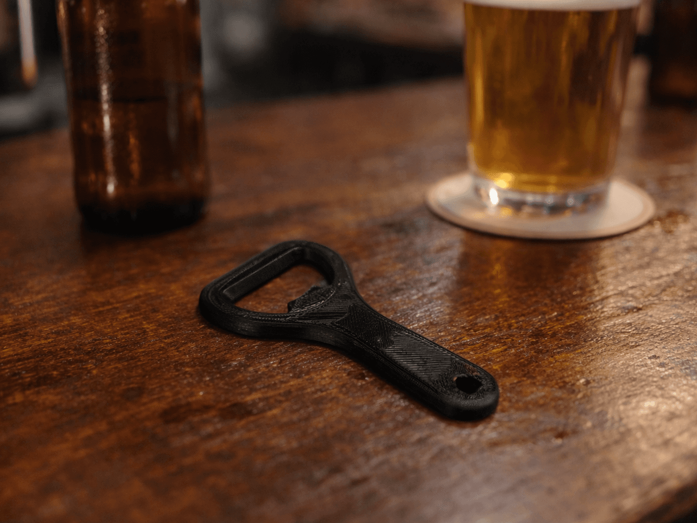 Minimalist Bottle Opener (Strong, Compact) 3D model preview