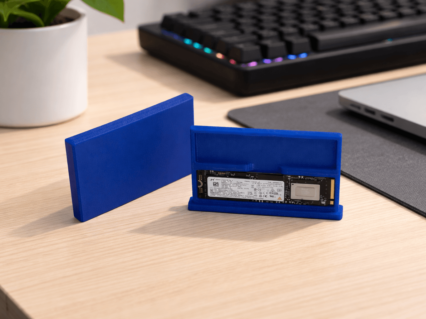 M.2 NVMe SSD Storage Case – Holds 2 Drives 3D model preview