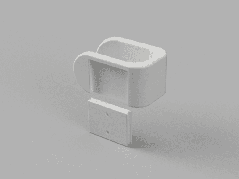 Floating Curtain Hook, Window Curtain Tie 3D model preview