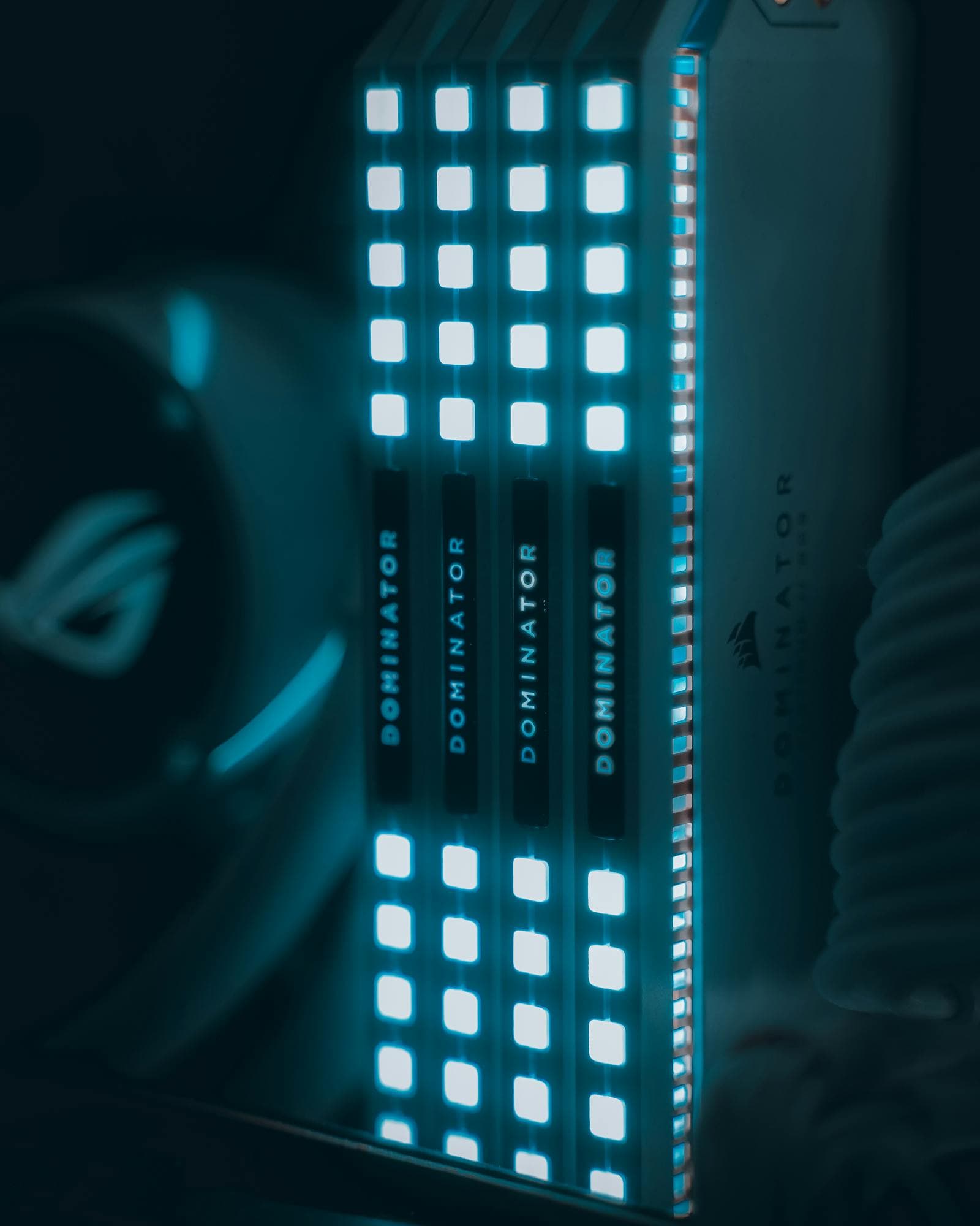 Glowing memory modules and high-performance computer hardware representing local AI compute.