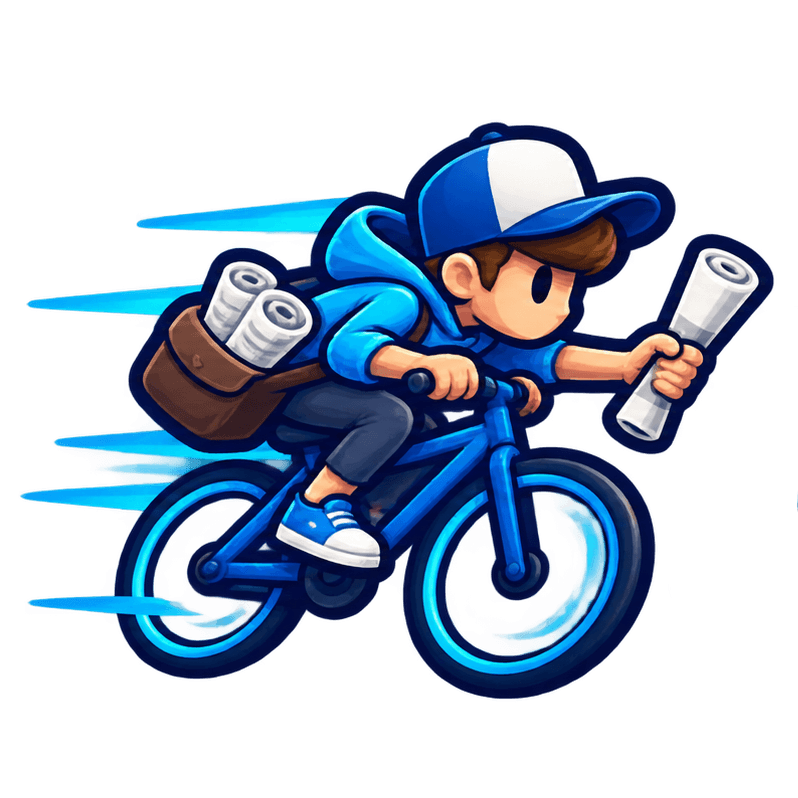 PaperRun bicycle rider