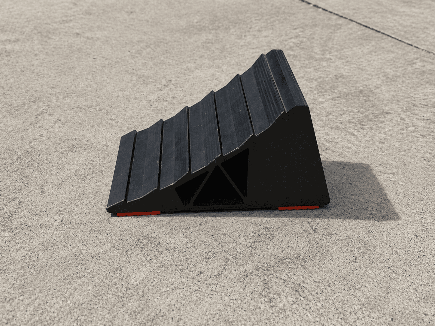 Heavy-Duty Wheel Chock (PETG + TPU Grip Feet) 3D model preview