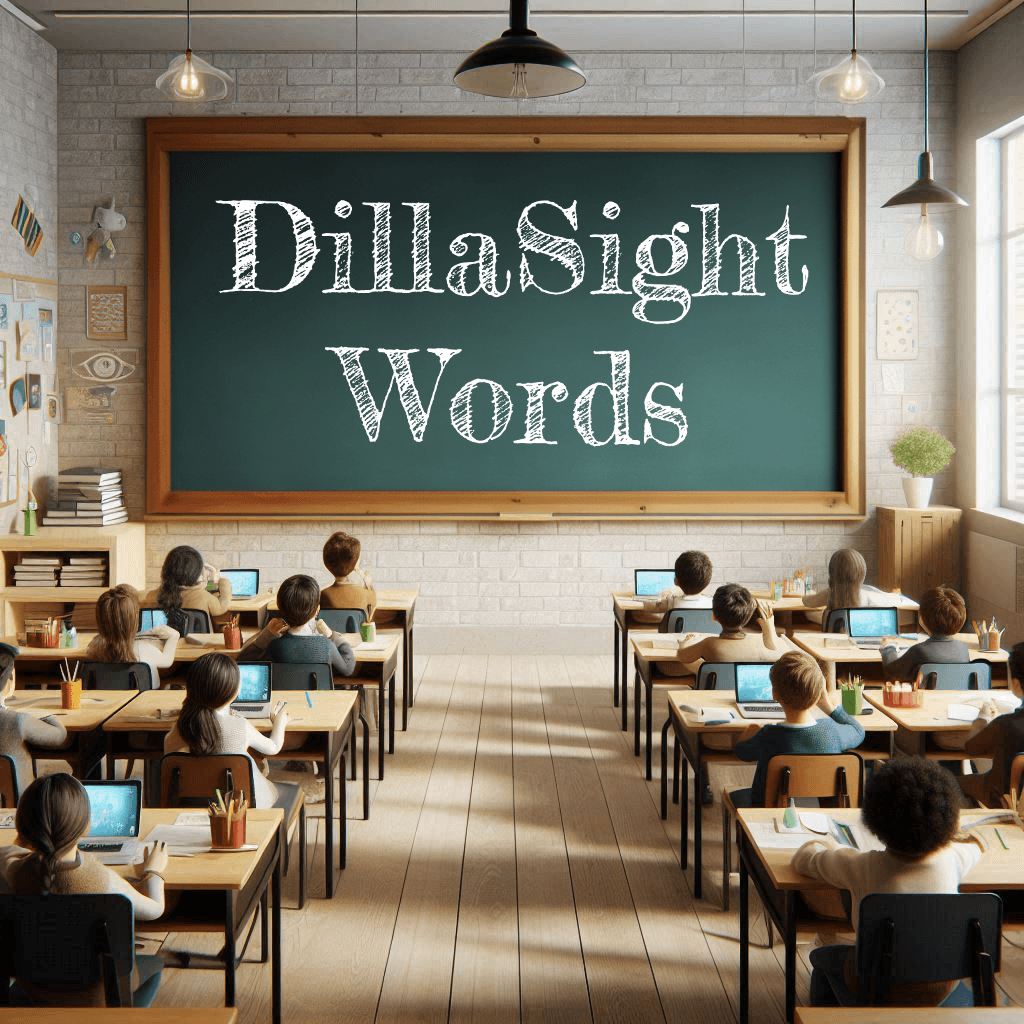 DillaSight Words interactive classroom artwork