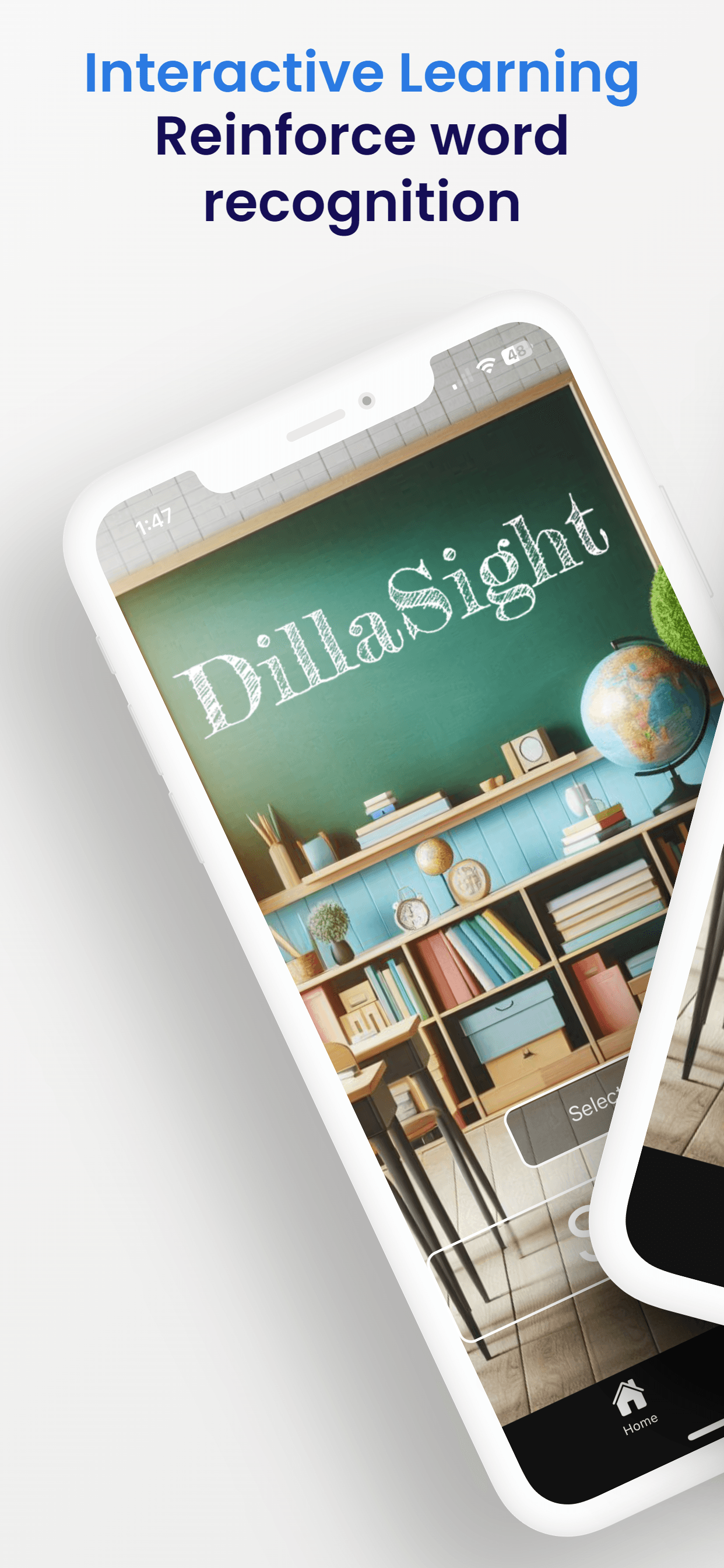 DillaSight Words learning screen