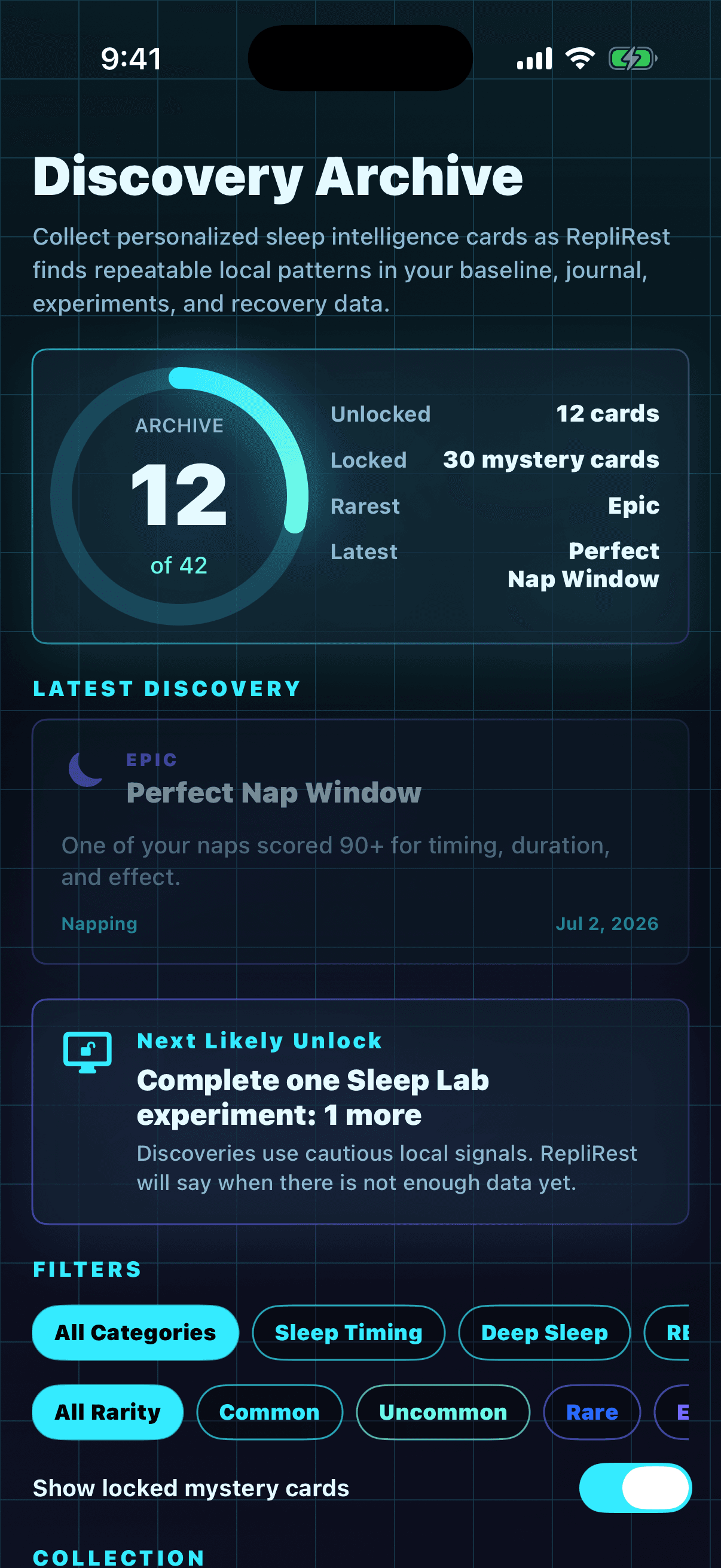 RepliRest Discovery Archive screen.